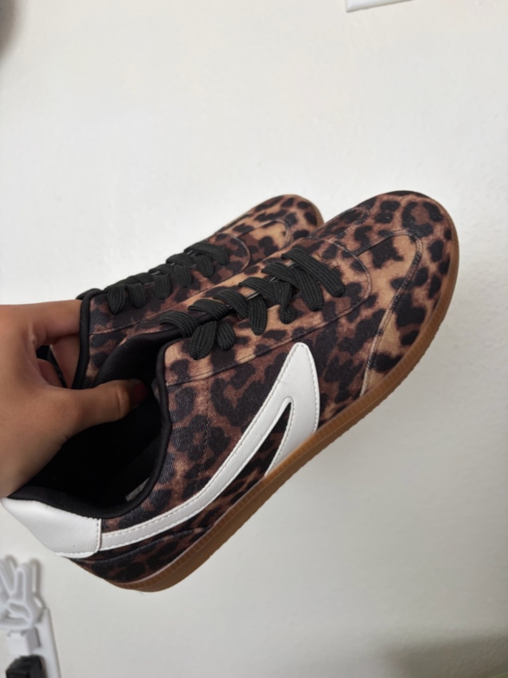 DV by Dolce Vita Leopard-Print Sneakers with White Accent